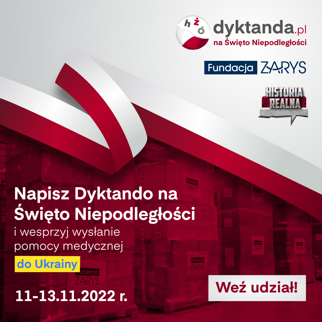 Plakat-Dyktando na Święto Niepodległości