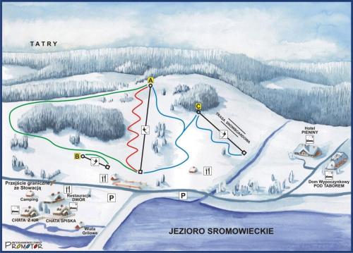 Wyciag-narciarski-Polana-Sosny-w-Niedzicy-plan-tras